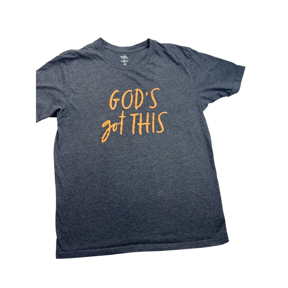 DaySpring Hallmark Got‎ This Graphic T-Shirt Gray Orange Large